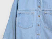 Джинсовая рубашка для девочек, Голубой