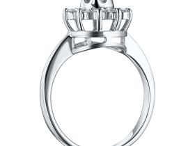 Классическое кольцо из белого золота э0912кц04202940_white