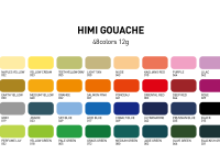 Набор гуаши HIMI 48 цветов по 12 грамм, персиковый