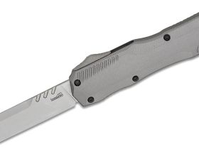 Фронтальный автоматический нож Kershaw Livewire Tanto, сталь MagnaCut, рукоять алюминий, серый