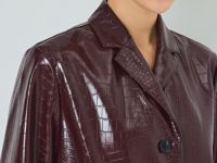 Плащ из искусственной кожи, Фиолетовый