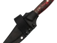 Туристический нож Град Горький Оса, сталь Elmax, рукоять карбон, черно-красный