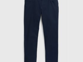 Брюки «5 карманов» Slim из твила, Синий