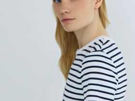 Футболка в рубчик, Синий