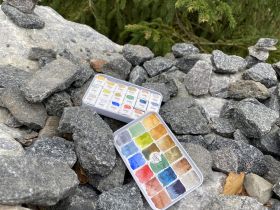 Набор акварели "Handy" Карелия, 18 кювет 2 мл, в металлическом боксе