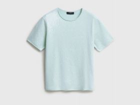 Джемпер с пайетками и коротким рукавом, Зеленый