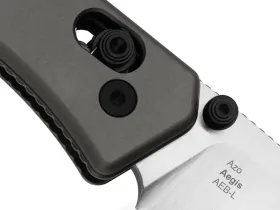 Складной нож Kizer Aegis, сталь AEB-L, рукоять алюминий, серый