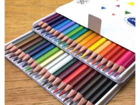 Набор карандашей цветных трехгранных Acmeliae 36 цв, в картонном футляре