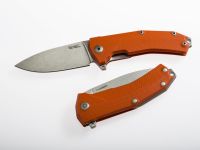 Нож складной LionSteel KUR OR G10 Orange Flipper, сталь Uddeholm Sleipner®, стеклотекстолит, оранжевый