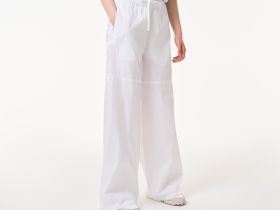 Женские хлопковые брюки Lacoste свободного кроя