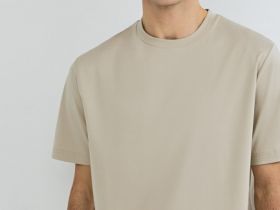 Футболка из мерсеризованного хлопка, Бежевый