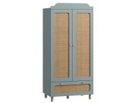 Распашной шкаф Линдо 2-90x192 Серо-зеленый