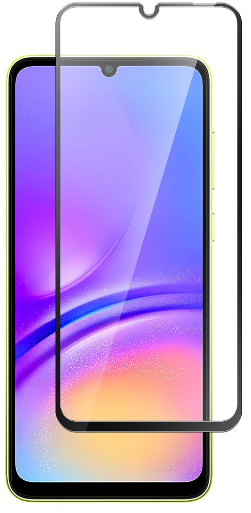 Стекло защитное для Samsung Galaxy A05|A05s Черная рамка
