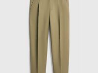 Брюки из твила, Бежевый