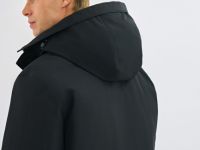 Утеплённая парка с капюшоном, Черный