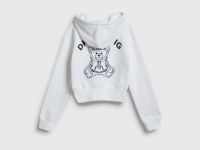Укороченная толстовка для девочек, Белый