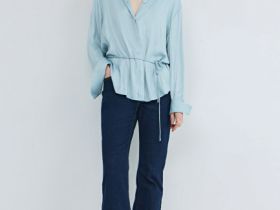 Джинсы Bootcut с высокой посадкой, Синий