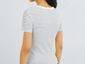 Футболка в рубчик, Белый