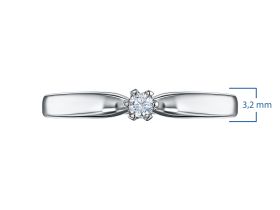 Помолвочное кольцо из серебра э0612кц05151500_white