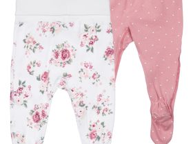 Ползунки детские трикотажные для девочек, 2 шт в комплекте