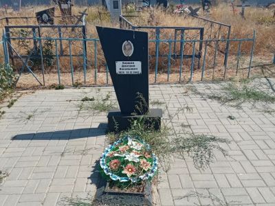 Могила старшего политрука Д.В. Пашина, погибшего в борьбе с фашистами в период Сталинградской битвы