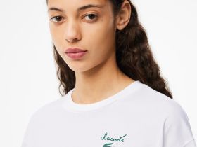 Женская футболка Lacoste из хлопка