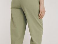 Льняные брюки Baggy, Зеленый