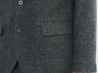 Однобортный пиджак из смесовой шерсти, Серый