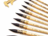 Кисть белка №12 круглая Sennelier "Isabey" короткая ручка, лакированная