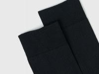 Носки из мерсеризованного хлопка в рубчик, 3 пары, Черный