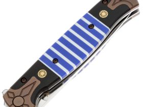Складной нож Steelclaw Хорс-03 сталь VG-10, рукоять White/Blue G10