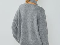 Джемпер с шарфом, Серый