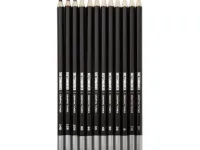 Набор чернографитовых карандашей Sketchmarker, 12 штук (2Н-14B), в металлическом пенале