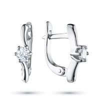 Серьги из белого золота с бриллиантами э0901сг11200201