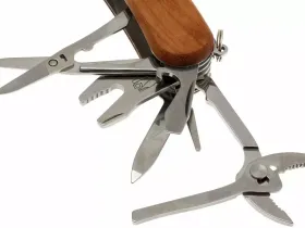 Складной многофункциональный нож Victorinox EvoWood S557, сталь X55CrMo14, рукоять ореховое дерево, коричневый