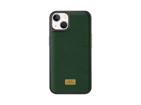 Чехол-накладка Keephone FengShang Series для iPhone 14 Plus искусственная кожа (зеленый)