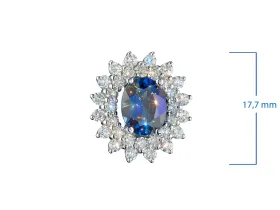 Серьги из белого золота с сапфирами э4758сг03210405
