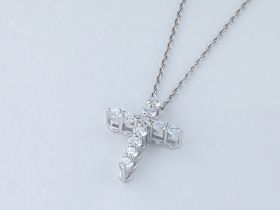 Подвеска из белого золота с бриллиантами э4701пд02210953