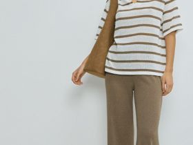 Широкие брюки, Бежевый