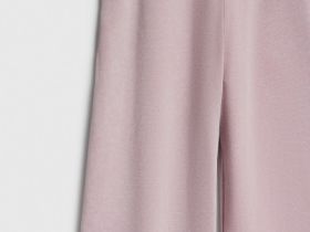 Базовые широкие брюки с эффектом стирки, Розовый