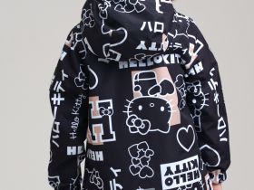 Куртка текстильная с полиуретановым покрытием для девочек (ветровка)