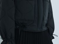 Утеплённая короткая куртка, Черный