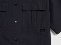 Рубашка с коротким рукавом и карманами для мальчиков, Черный