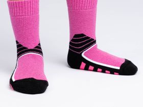 Термоноски трикотажные для девочек (низкие махровые)