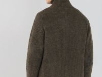 Кардиган с содержанием шерсти, Коричневый