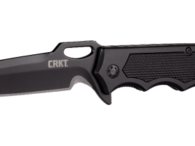 Складной нож CRKT 7050 Septimo, сталь 8Cr13MoV Black Oxide Finish Combo Edge, рукоять алюминий/резиновые вставки