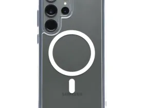 Чехол-накладка Keephone Hybrid Pro MagSafe для Samsung Galaxy S24 Ultra пластиковый (прозрачный)