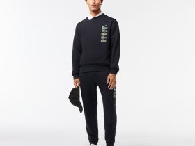 Мужской хлопковый свитшот Lacoste с флисом