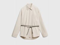 Рубашка с поясом-шнуром, Бежевый