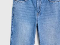 Прямые джинсы с высокой посадкой, Голубой